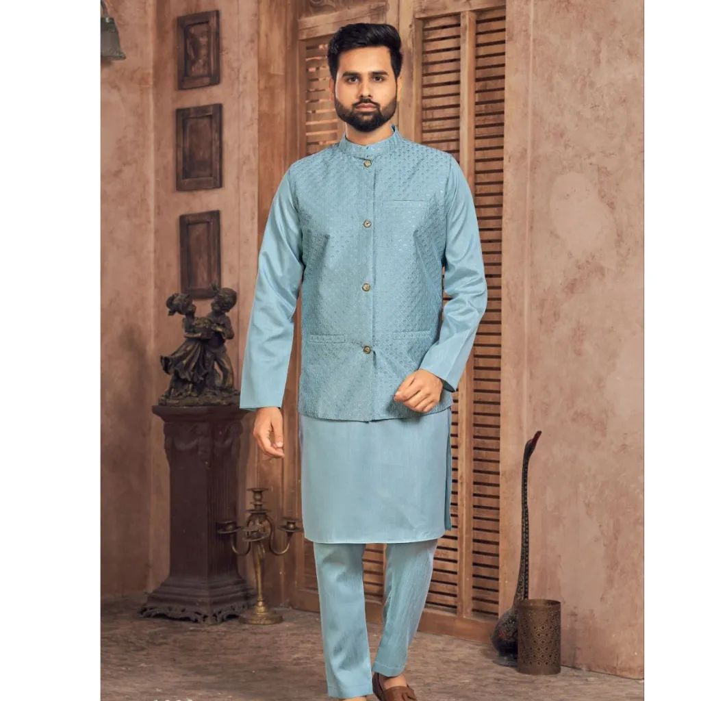 Party wear Men's Kurta Payjama Jacket