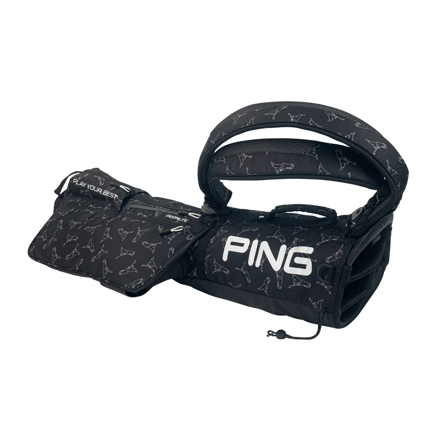 Ping Moonlite Golf Pencil Bag - Black/Mr. Ping