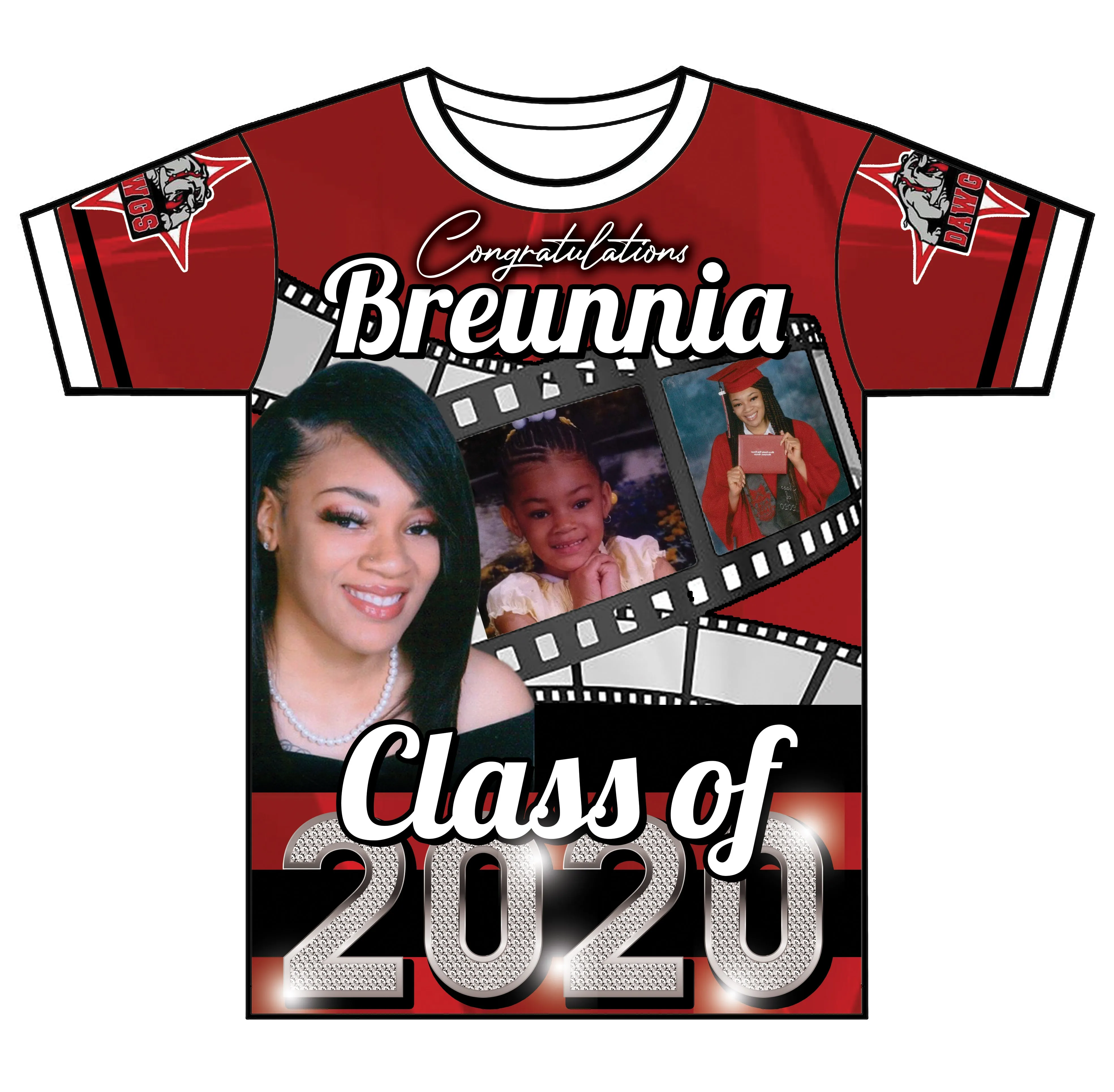 "Captured Moments" Custom Designed Graduation 3D shirt