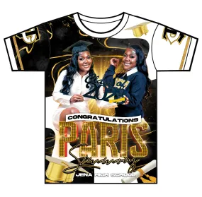 "Paris" Custom Designed Graduation 3D shirt