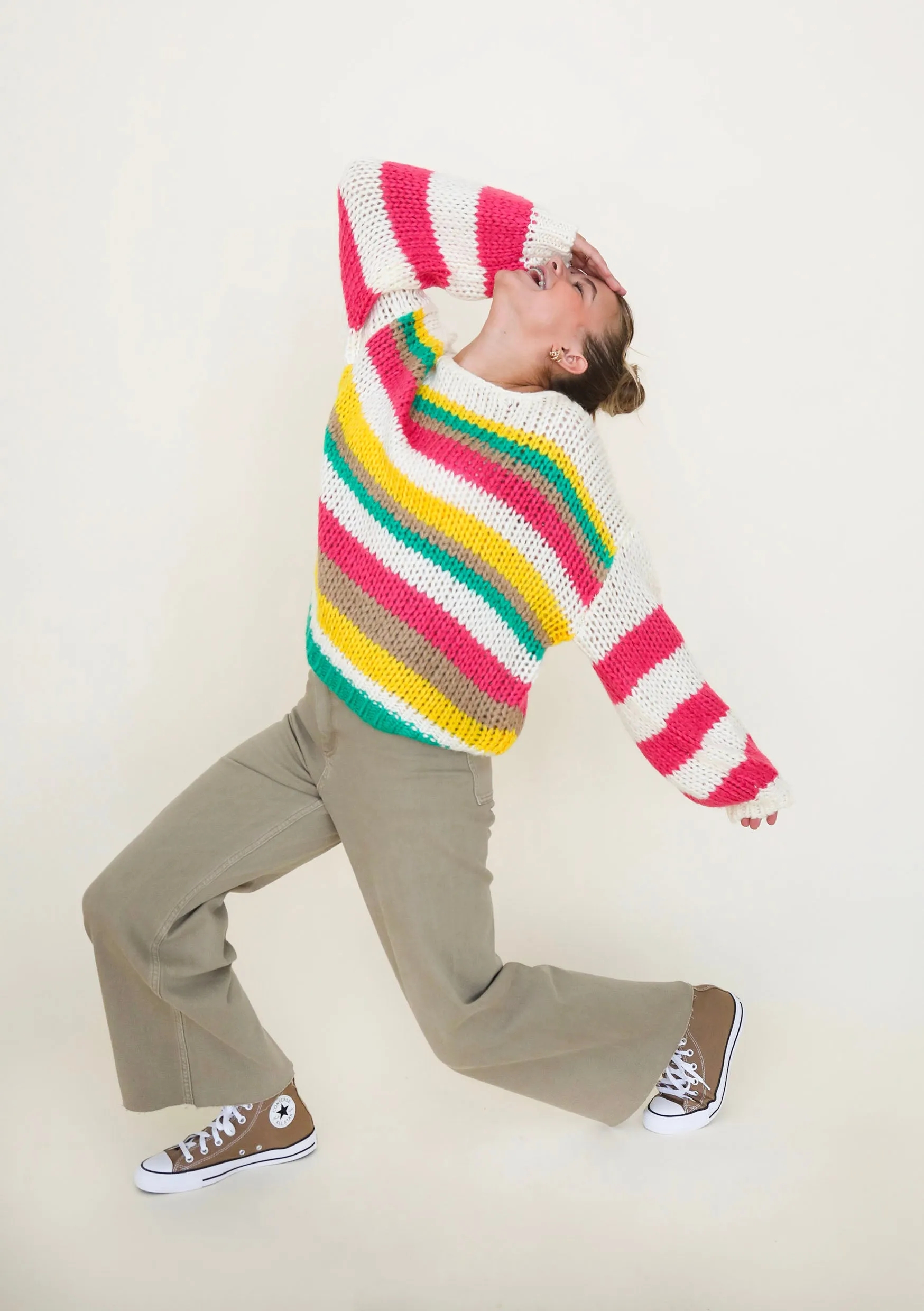 Rainbow Bright Sweater In White