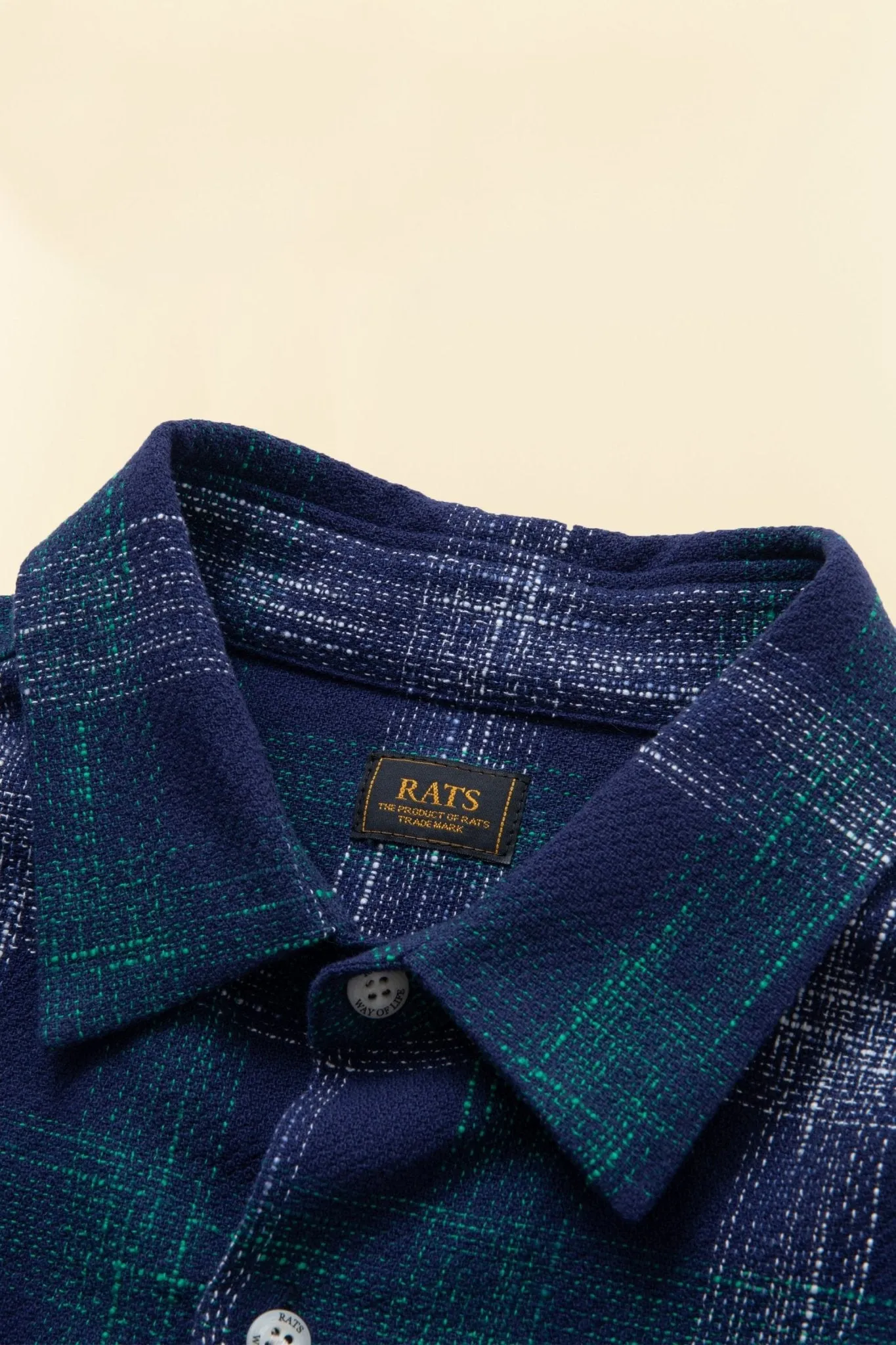 Rats Amundsen Cotton Check Shirt - Blue