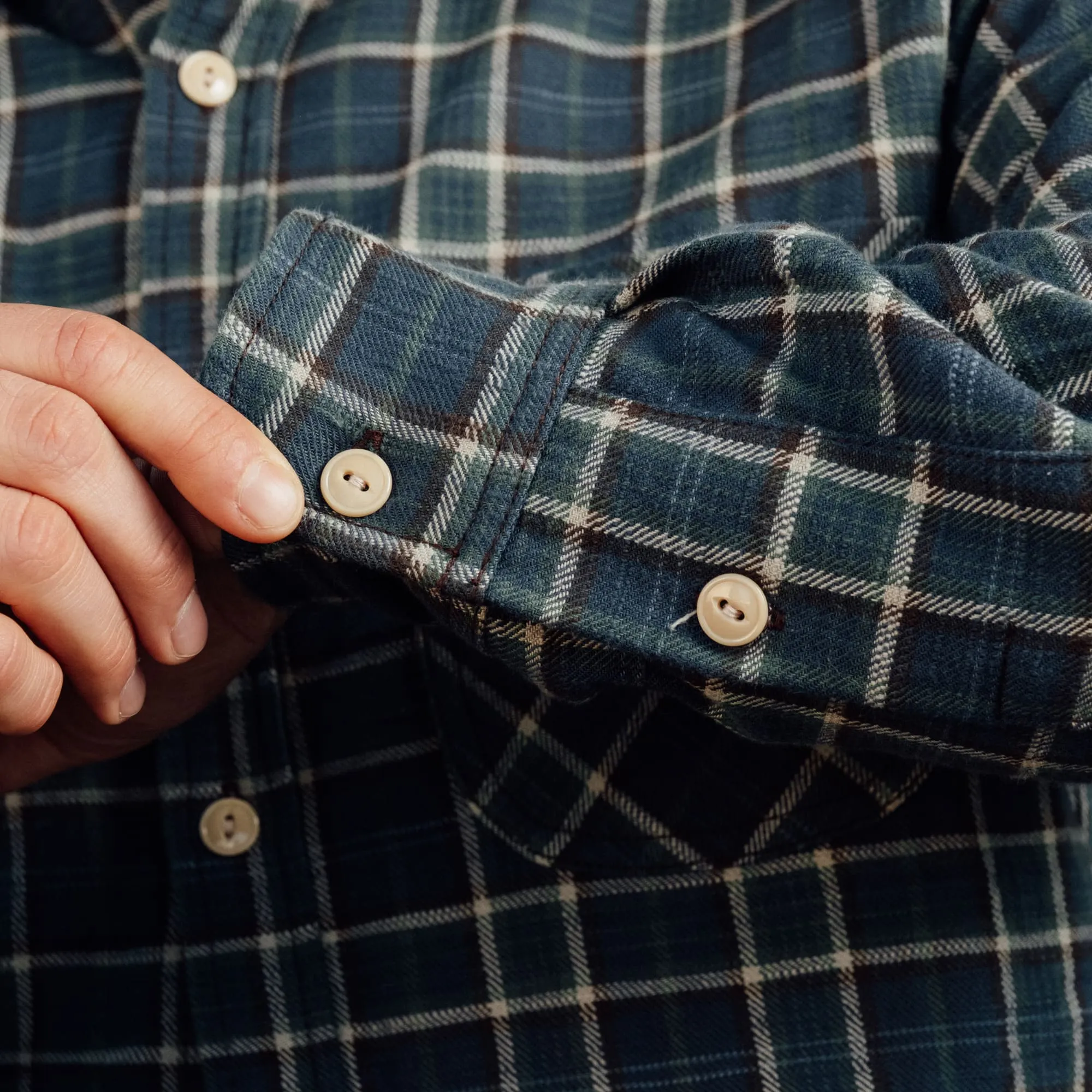 Rogue Territory Jumper Shirt Vintage Slub Plaid Blue