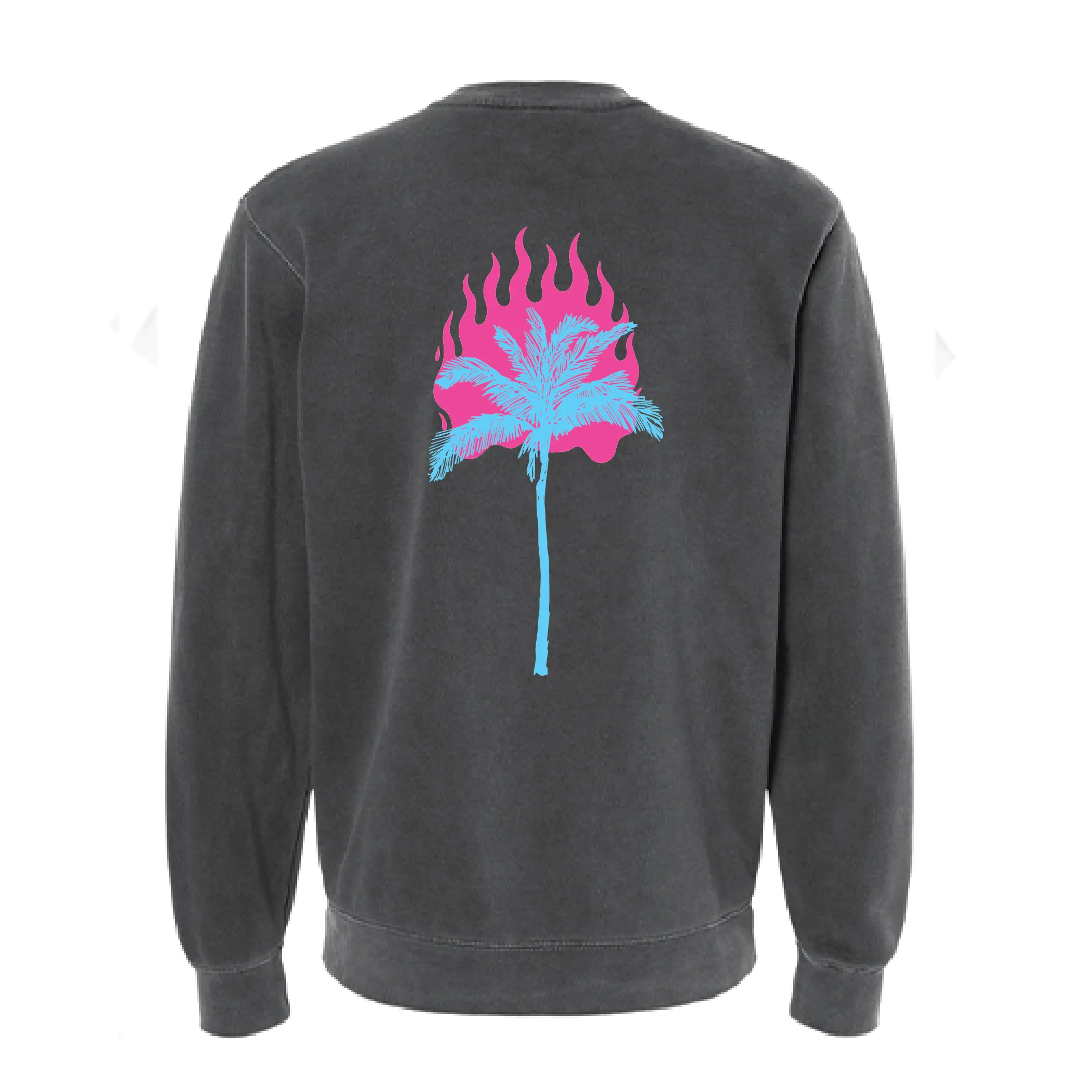 SAVE LA ROSE VINTAGE CREWNECK SWEATER (FUCHSIA/TEAL)