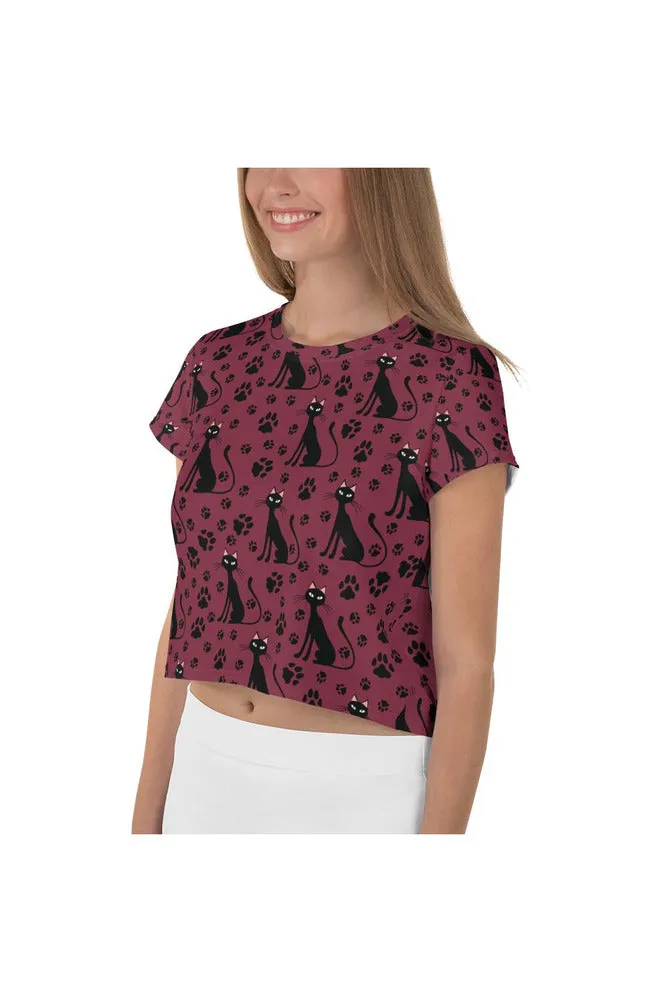 Scaredy-Cat All-Over Print Crop Tee