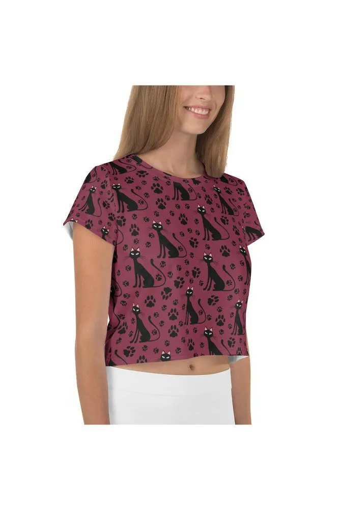 Scaredy-Cat All-Over Print Crop Tee