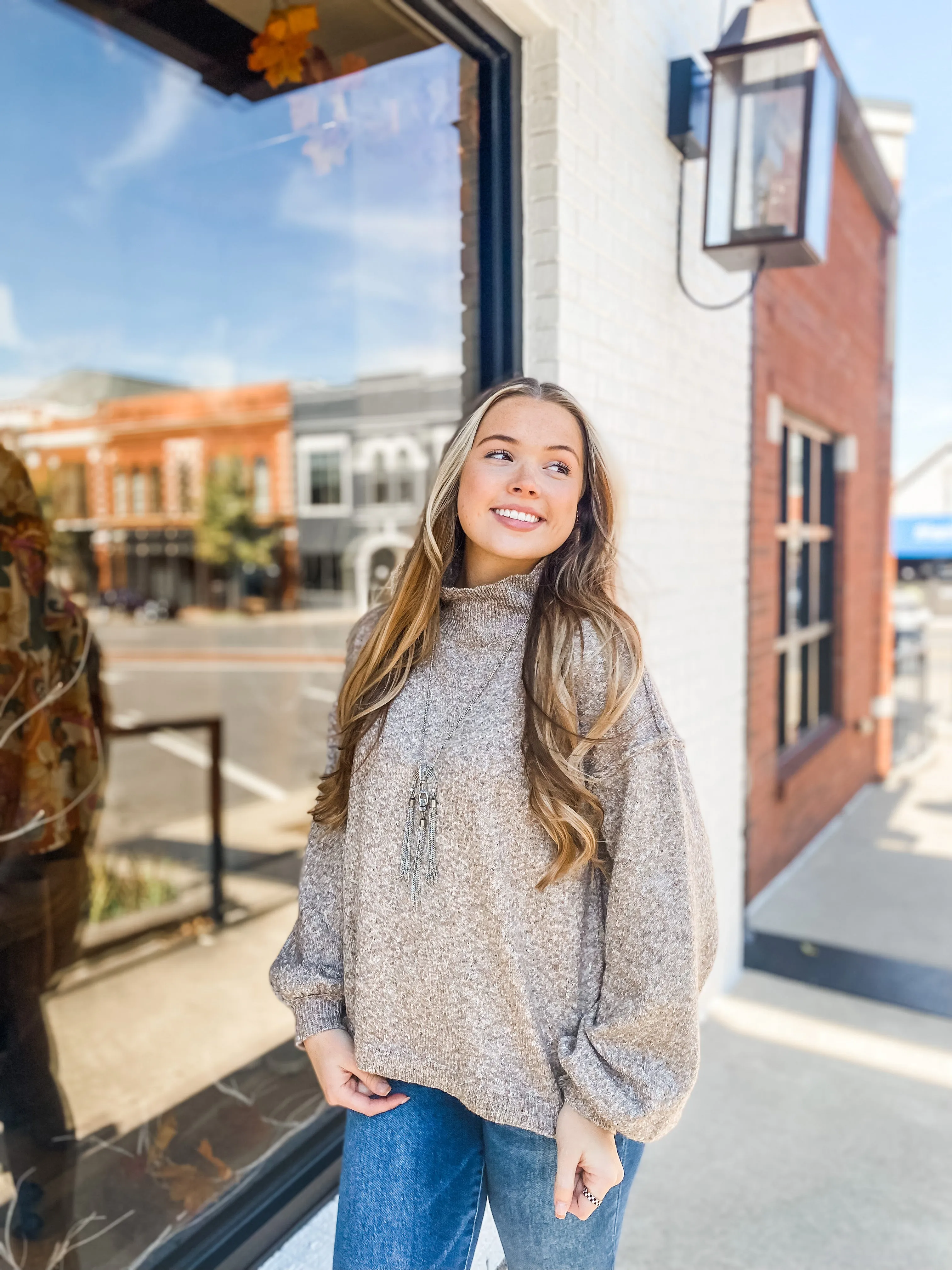 Simple Days Mock Neck Sweater