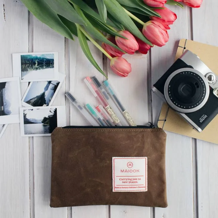 Small Waxed Canvas Pouch