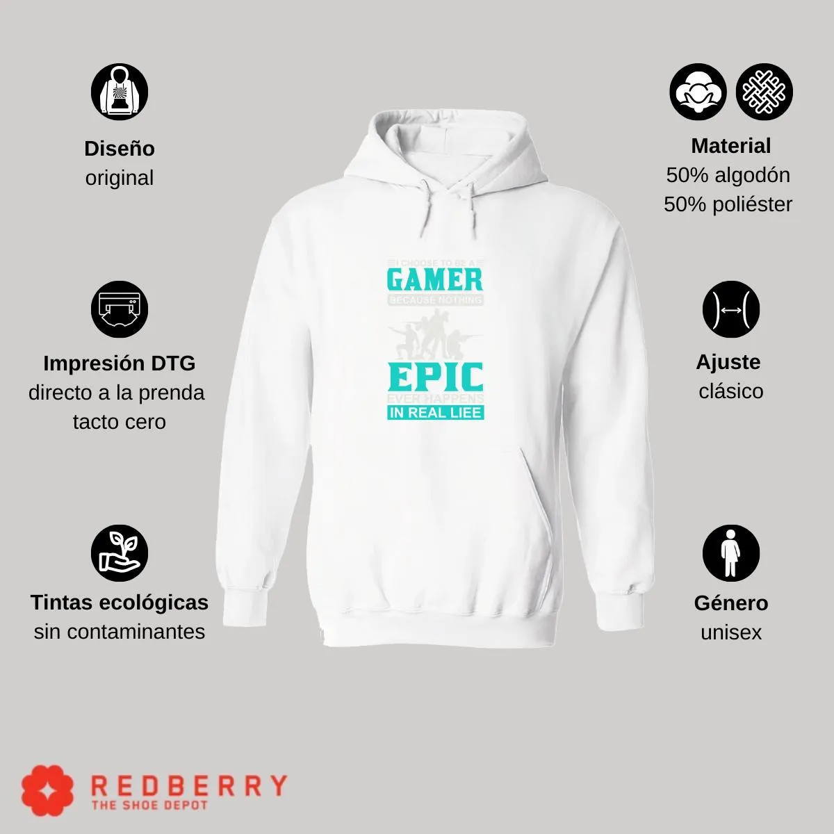 Sudadera Hombre  Hoodie Gamer Videojuegos Frases 001