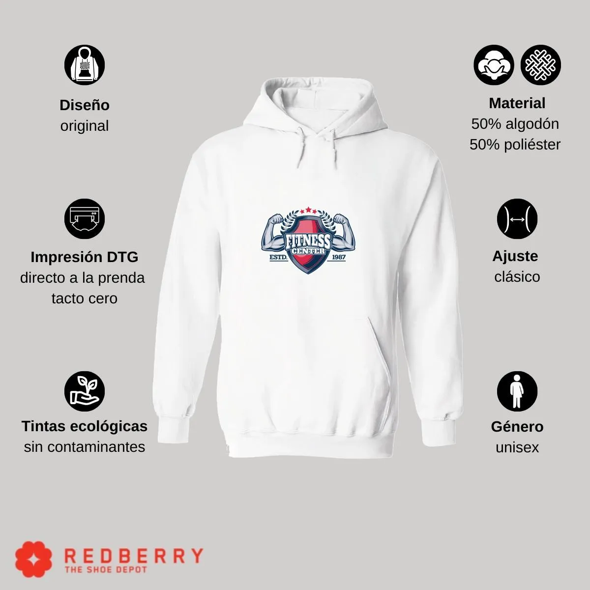 Sudadera Hombre  Hoodie Gym Ejercicio Fitness 022