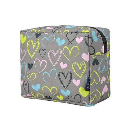 Sweet Hearts NGIL Large Cosmetic Travel Pouch