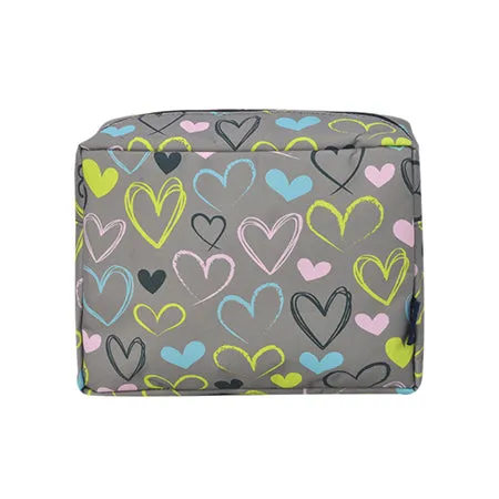 Sweet Hearts NGIL Large Cosmetic Travel Pouch