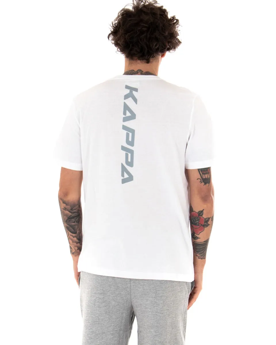 T-shirt Uomo Kappa Stampa Logo Cotit Retro Girocollo Bianco Girocollo Cotone GIOSAL