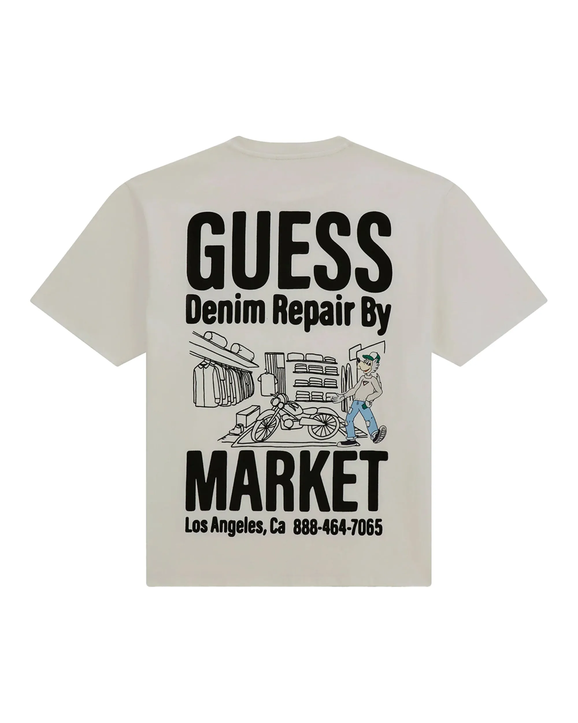 T-Shirt Uomo Market x Guess Originals T-Shirt Shop Bianco