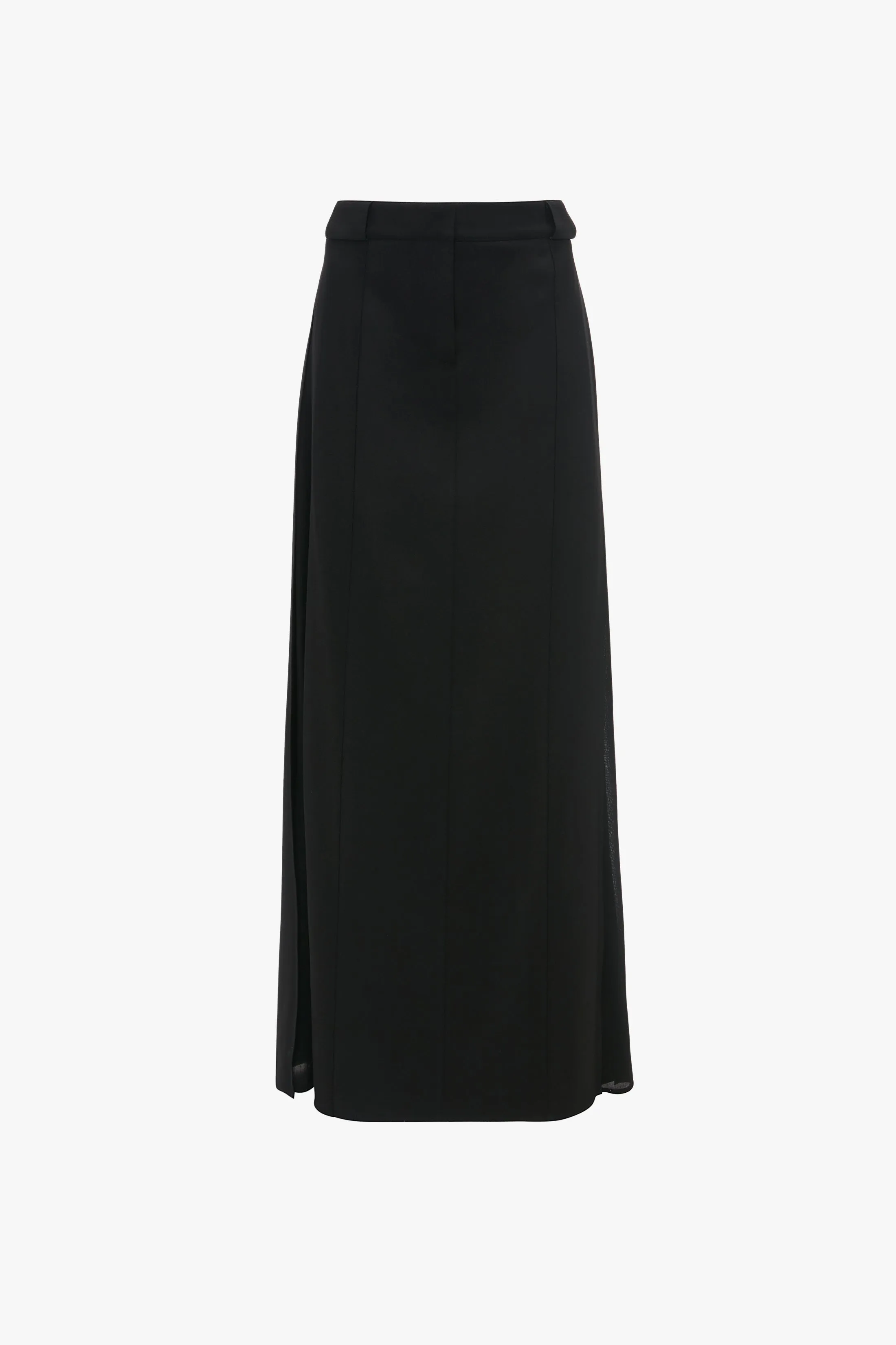 Tailored Floor-Length Skirt In Black