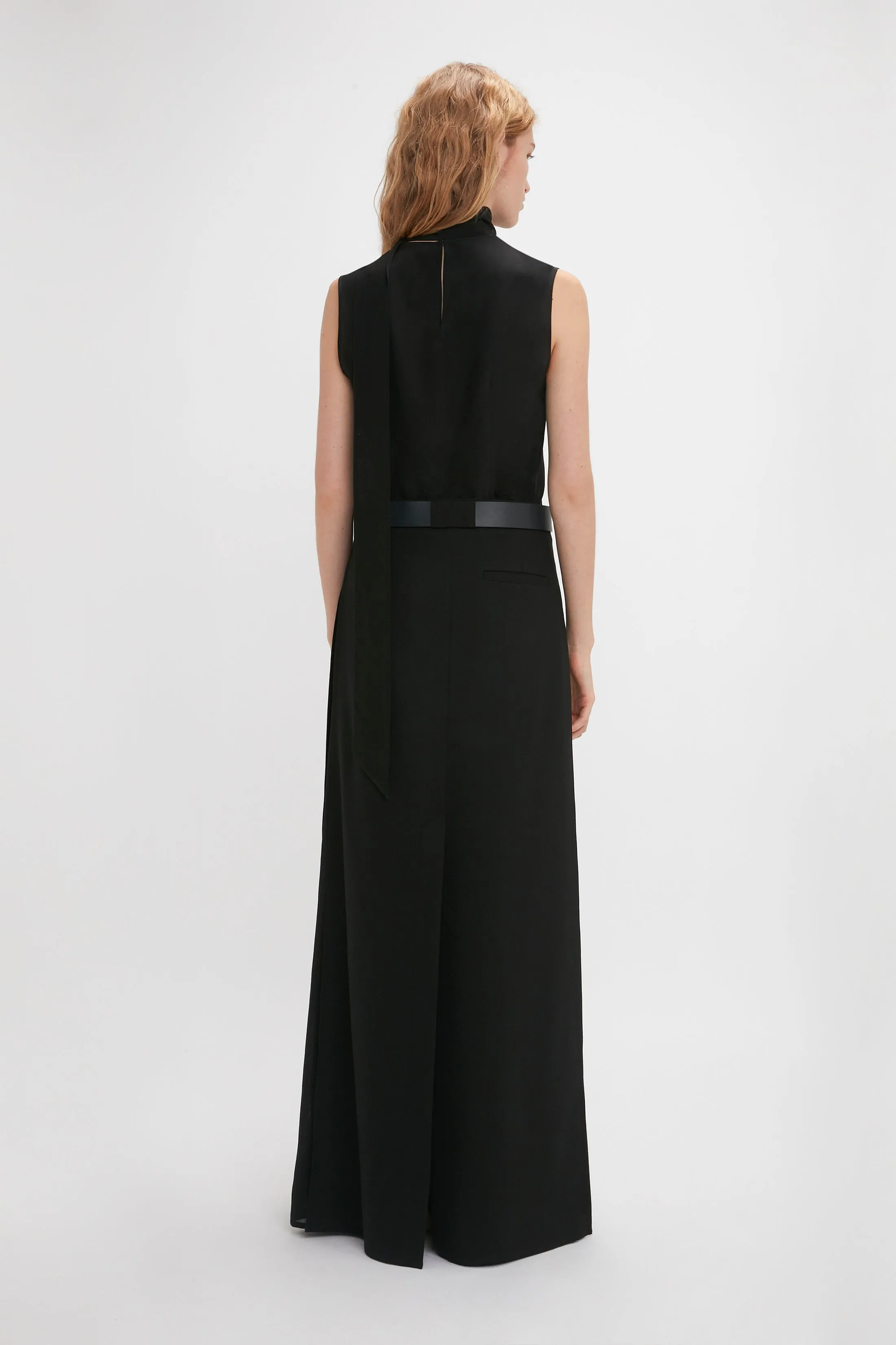 Tailored Floor-Length Skirt In Black