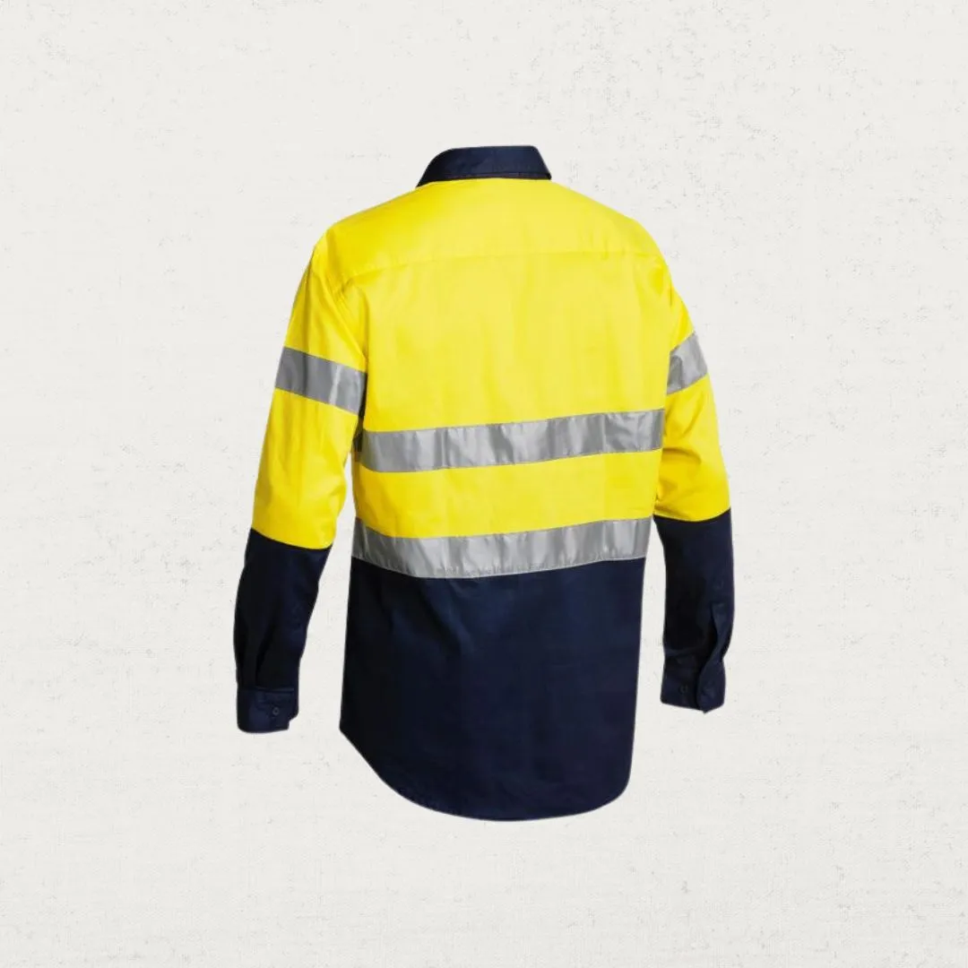 Taped Hi Vis Closed Front Drill Shirt