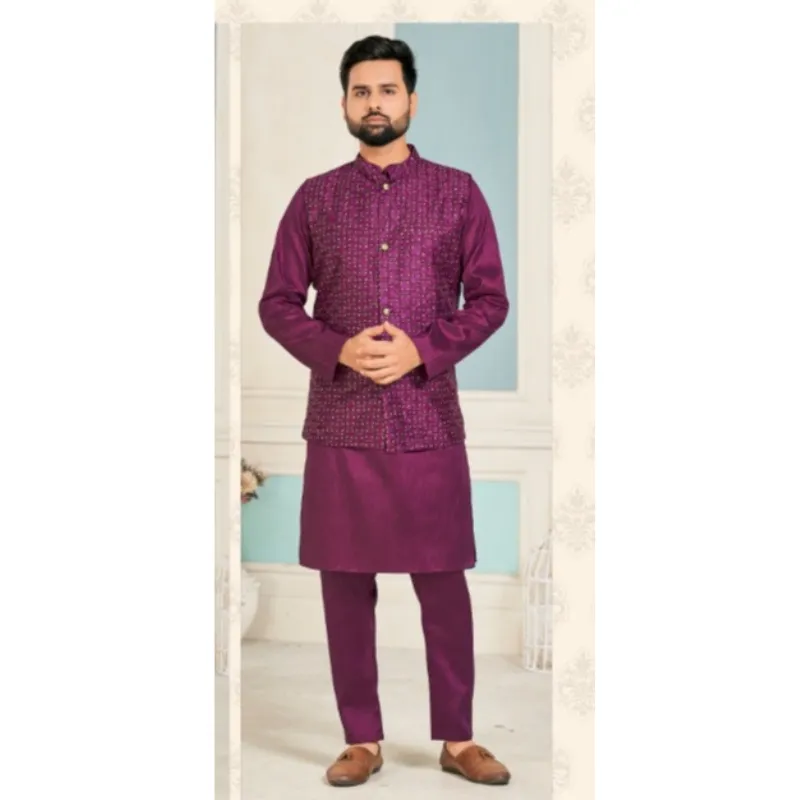 Traditional Mens Kurta Pant Jacket