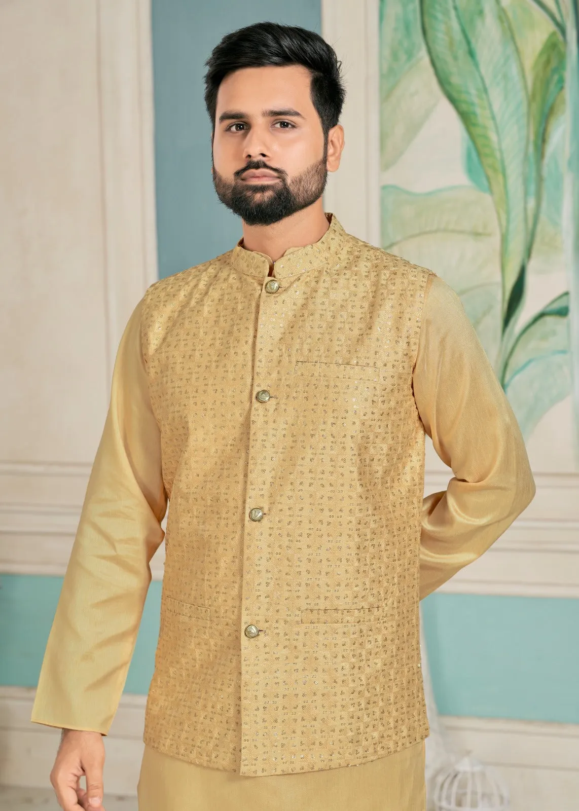 Traditional Mens Kurta Pant Jacket