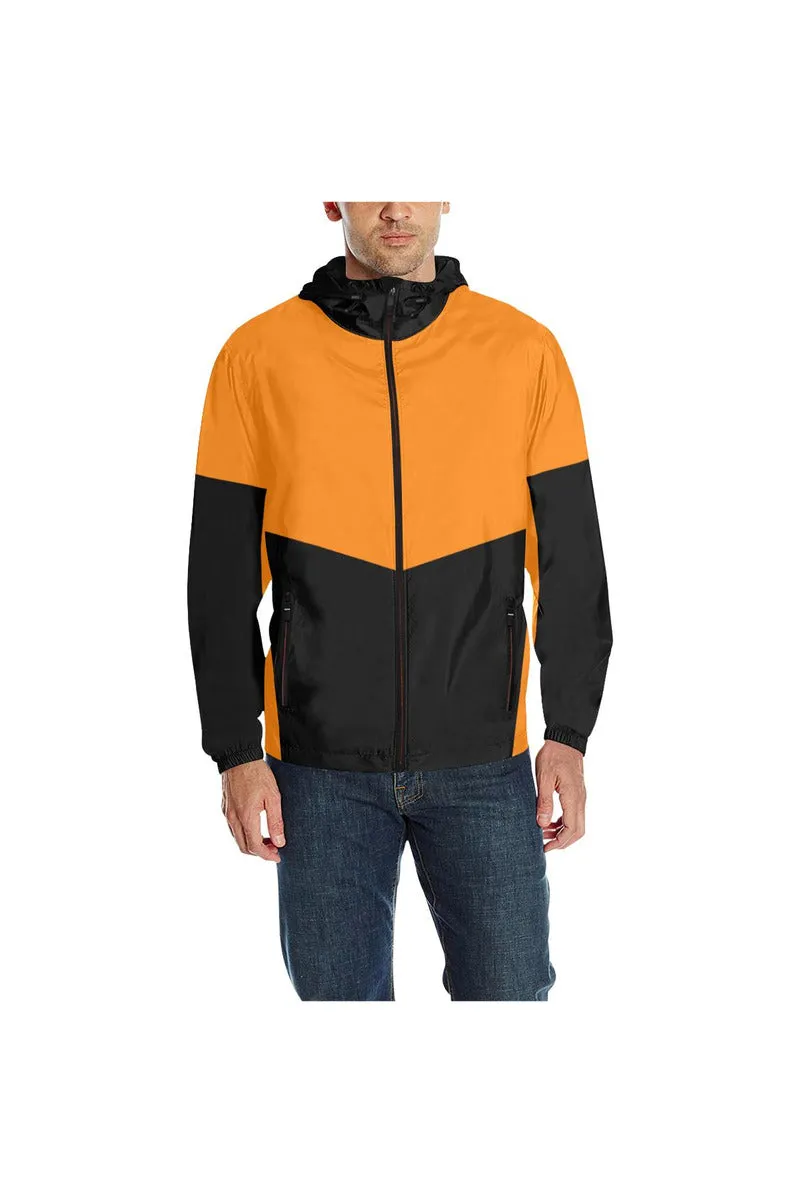 Turmeric & Black Quilted Windbreaker for Men (Model H35)