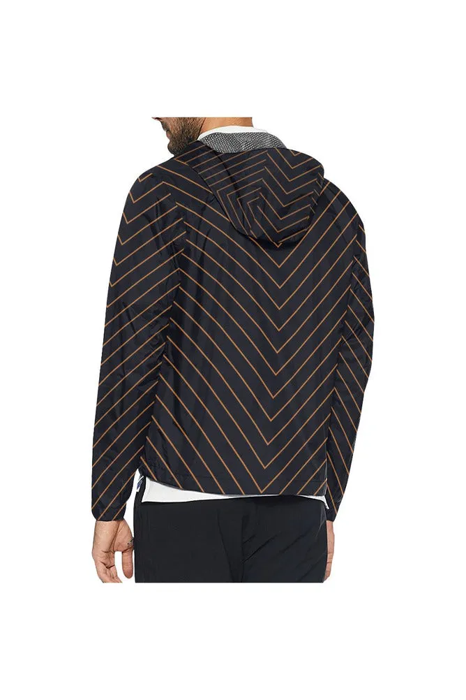 Vee Stripe All Over Print Windbreaker for Men