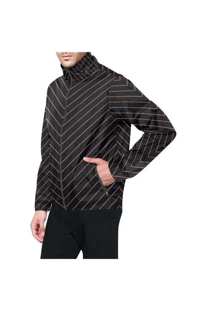 Vee Stripe All Over Print Windbreaker for Men