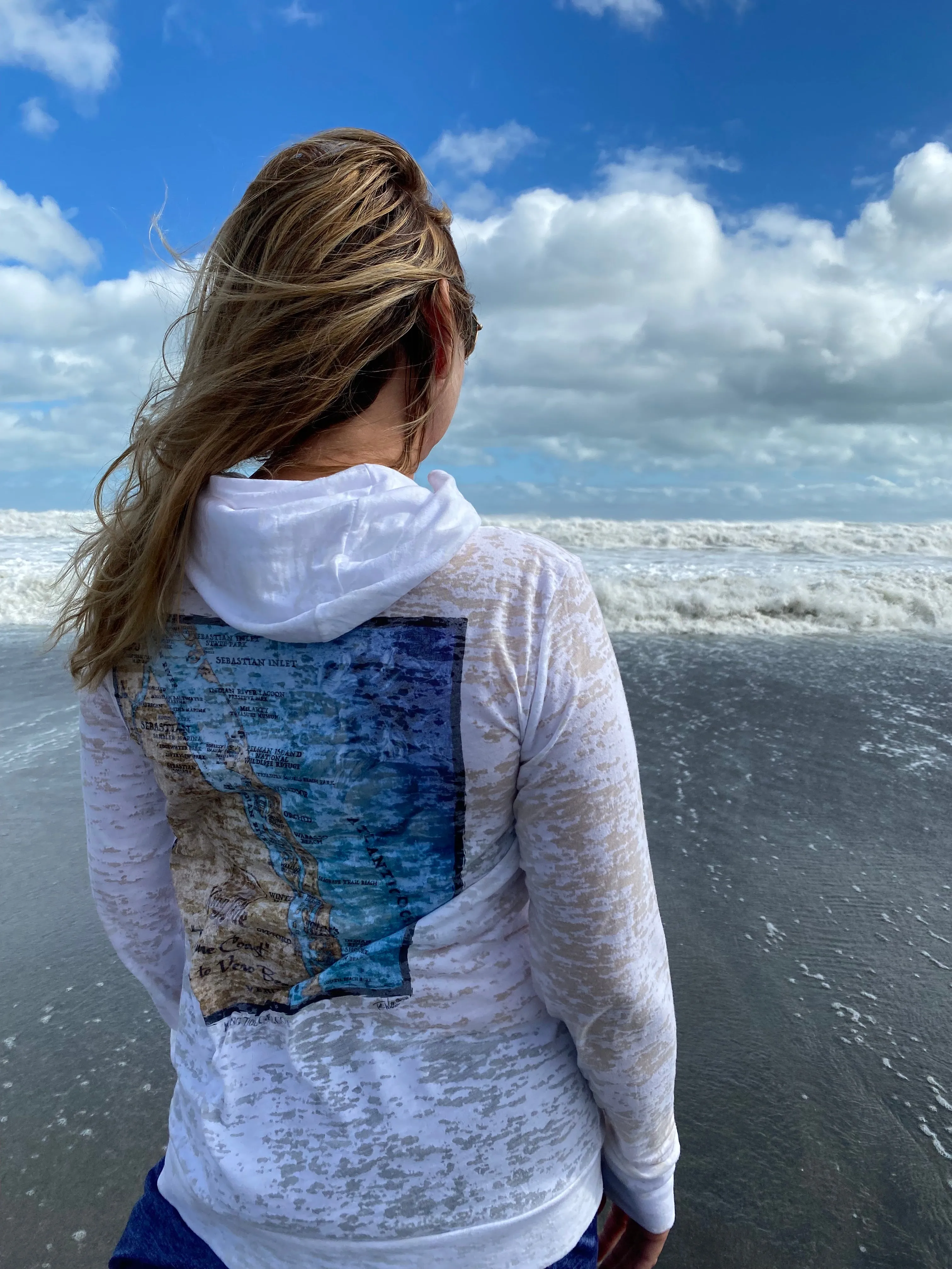 Vero - Sebastian, FL / King Tide Blue Moon Burnout Hoodie