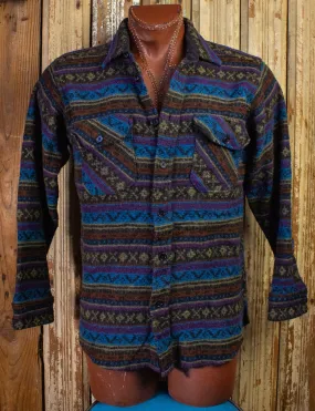 Vintage Woolrich Aztec Pattern Flannel Large