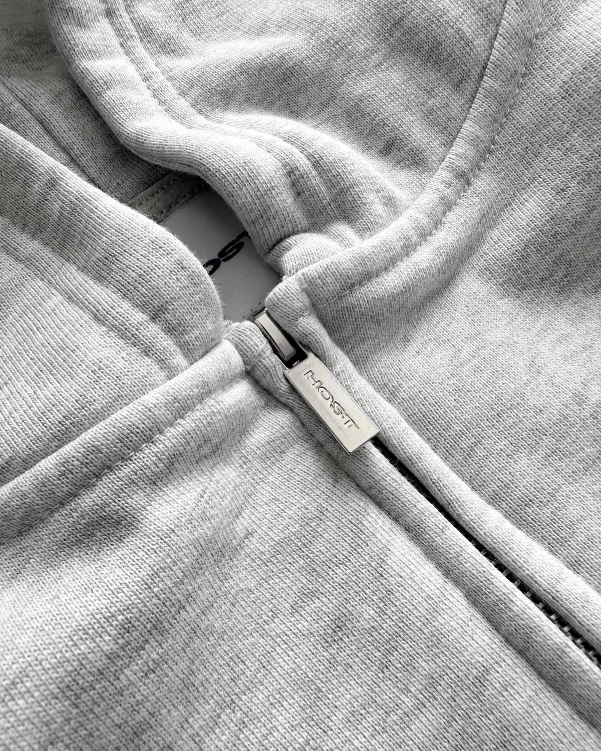 WAVY ARMS GREY ZIPPED HOODIE